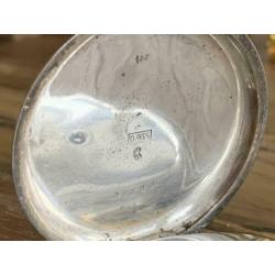Zilver zakhorloge met sleuteltje