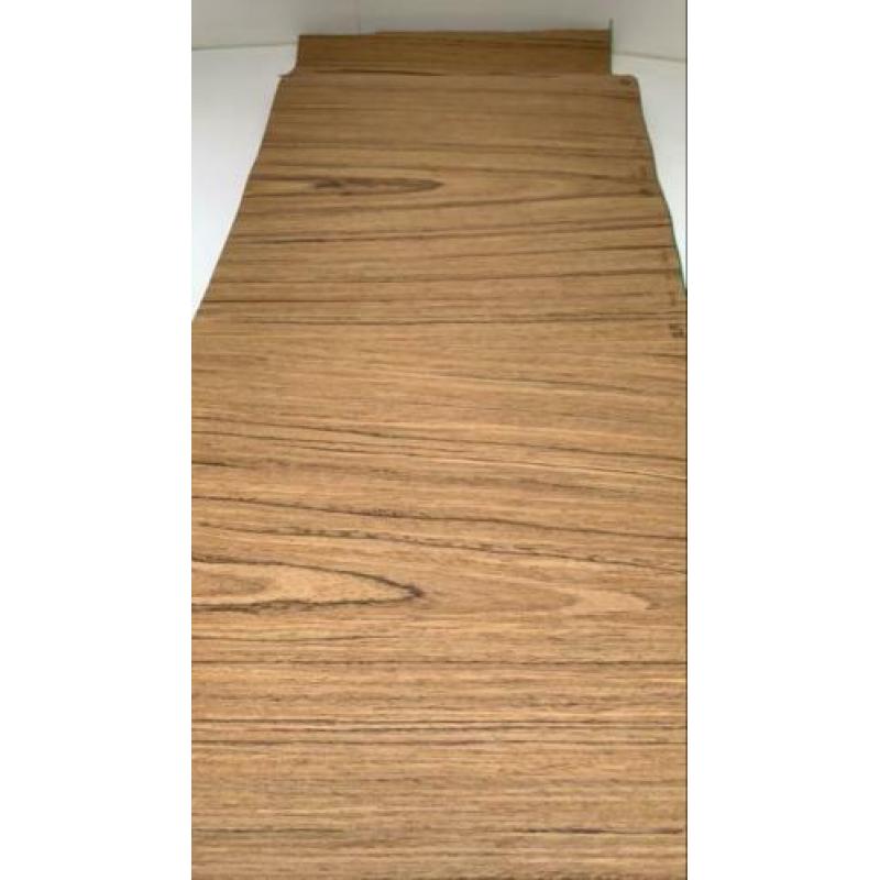 Teak alpi fineer 62x32 cm 28 vel voorraad