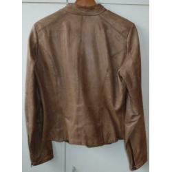 Goosecraft Real Leather Jacket 004, beige/taupe, M/L- 38/40