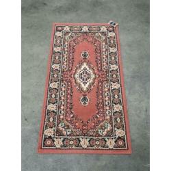 Vintage Perzische style vloerkleed Kirman pink 60x110cm