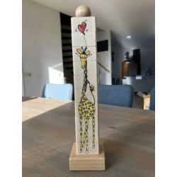 Houten Janbibejan stapelpuzzel zgan