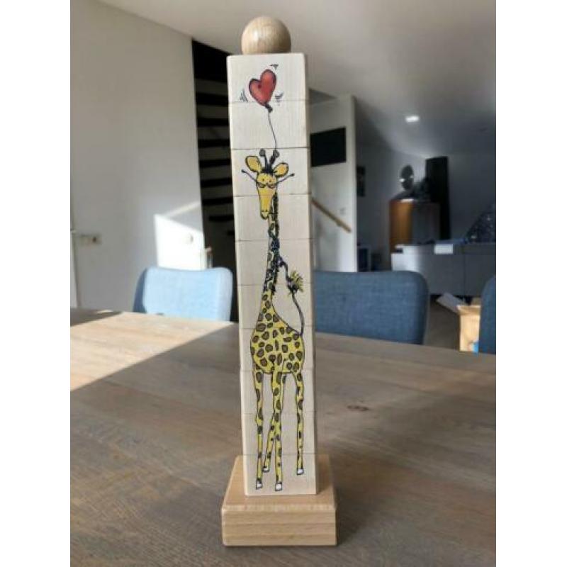 Houten Janbibejan stapelpuzzel zgan