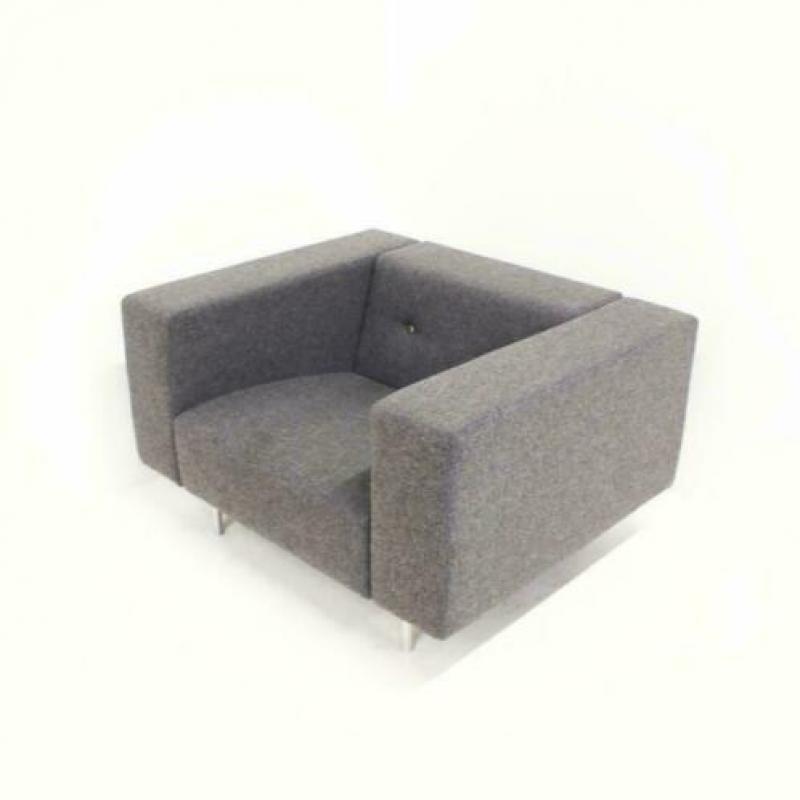 Moooi Bottoni Design Fauteuils, Marcel Wanders, Grijze Stof