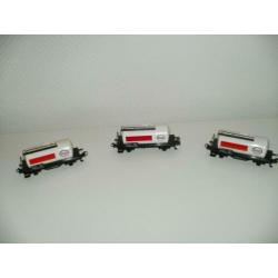 3 stuks marklin tankwagon van esso Ho no 4441.