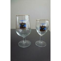 nieuw Bierglas en Wijnglas opdruk Blokzijl