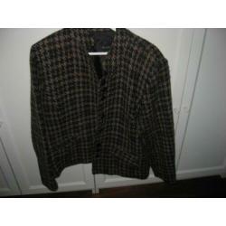 leuk bruin Mariette pied de poule blazer/jasje, mt 44