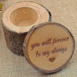 Sets met 2 houten ringendoosjes Mr en Mrs of His en Hers