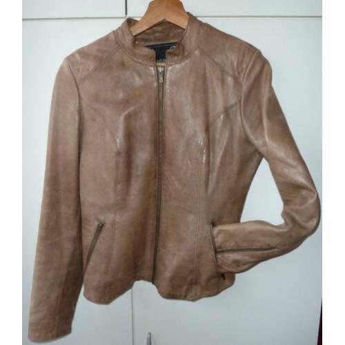 Goosecraft Real Leather Jacket 004, beige/taupe, M/L- 38/40