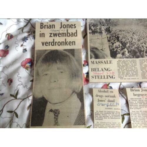 Brian Jones verdronken in zwembad - diverse knipsels