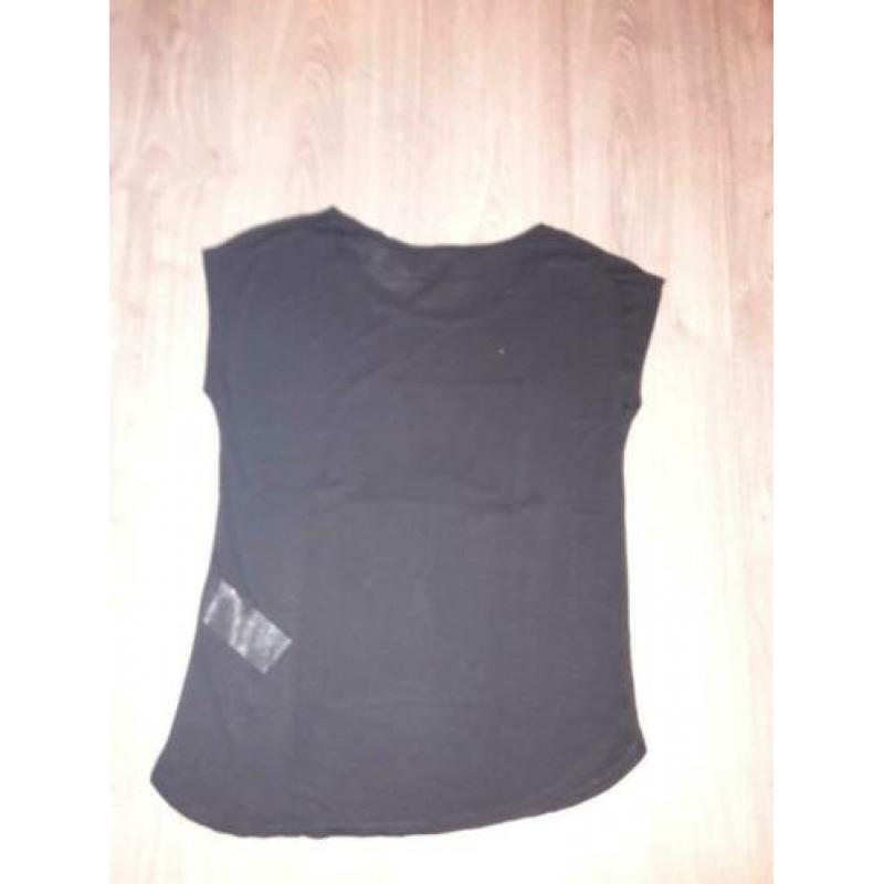 Nieuw zwart Geisha shirt super stoer Maat S
