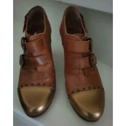 Sascha schoenen boots bruin leer mt 38