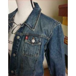 Z.G.A.N. donkerblauwe jeans jas van GUESS maat M(40/42)