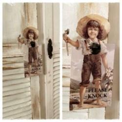 Victoriaanse deurknophanger "Please Knock"
