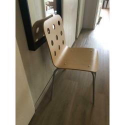 Mooie houten eetkamerstoelen 6x