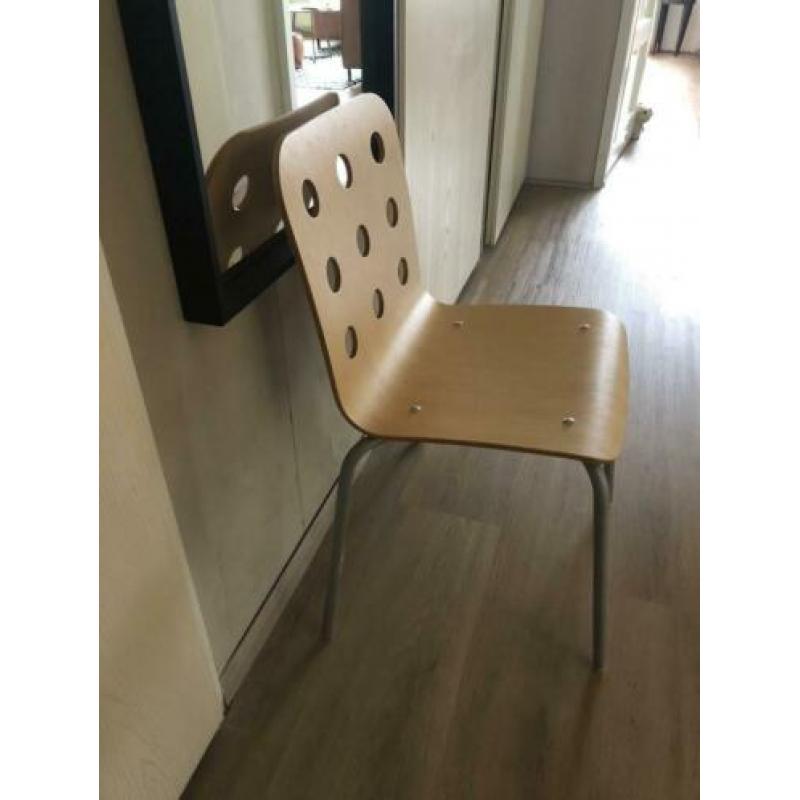 Mooie houten eetkamerstoelen 6x