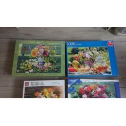 puzzels diverse bloemen en dieren 1000 stukjes