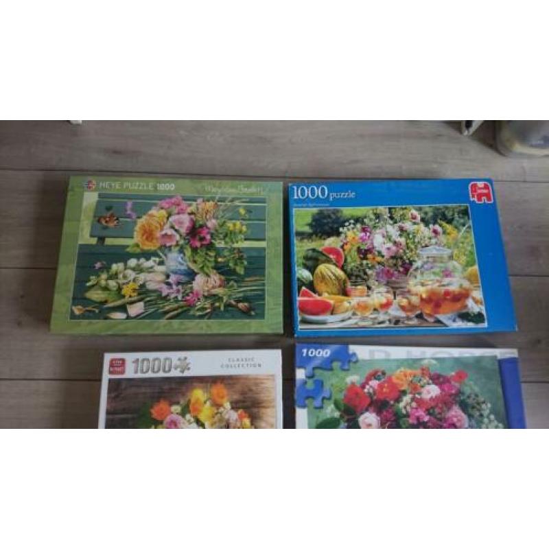 puzzels diverse bloemen en dieren 1000 stukjes