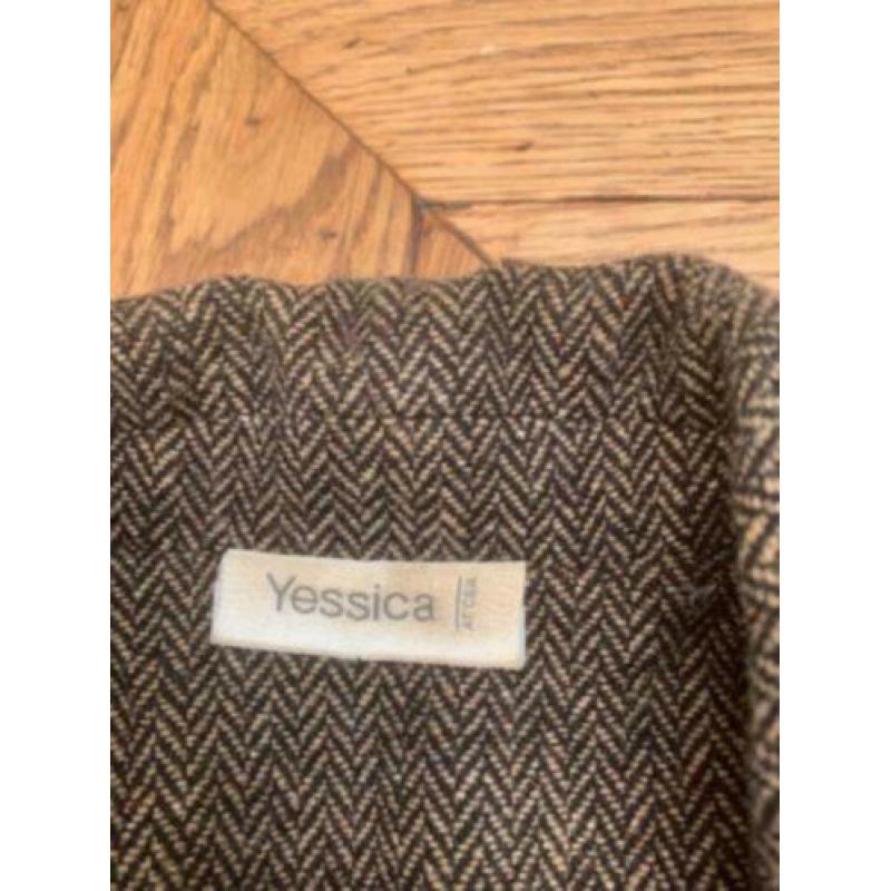 tweed bruin kort colbert jasje NIEUW maat 36 Yessica