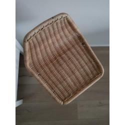 Gave industriële barkruk met rotan zitting
