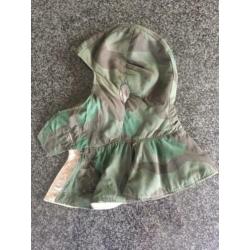 Originele Duitse splittertarn winter kopfhaube WO2