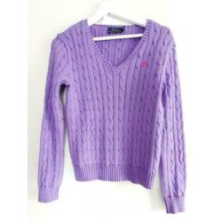 ? POLO - RALPH LAUREN? | Mooie diep paarse trui - S/M