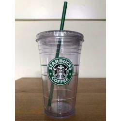 Starbucks Cold Cup tumbler herbruikbare transparante beker