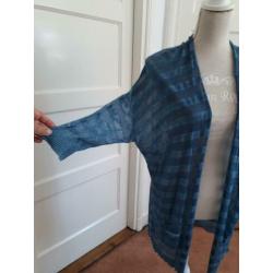 Mooi blauw streepjes vest van SUMMUM maat L