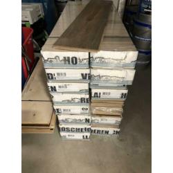 Visgraat vloer massieve planken 13mm mes en groef 15.5m2