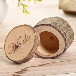 Sets met 2 houten ringendoosjes Mr en Mrs of His en Hers