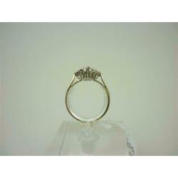 Ring goud robijn en diamanten / Z6247