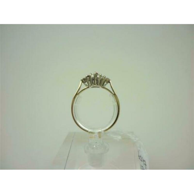 Ring goud robijn en diamanten / Z6247