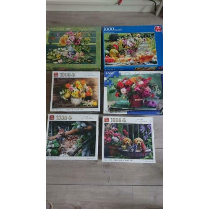 puzzels diverse bloemen en dieren 1000 stukjes