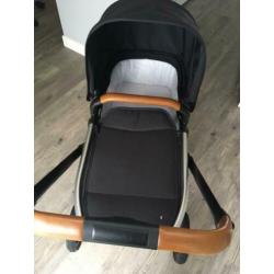 Dubatti kinderwagen zwart/cognac
