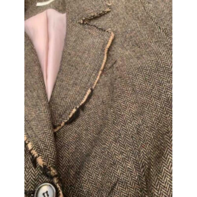 tweed bruin kort colbert jasje NIEUW maat 36 Yessica