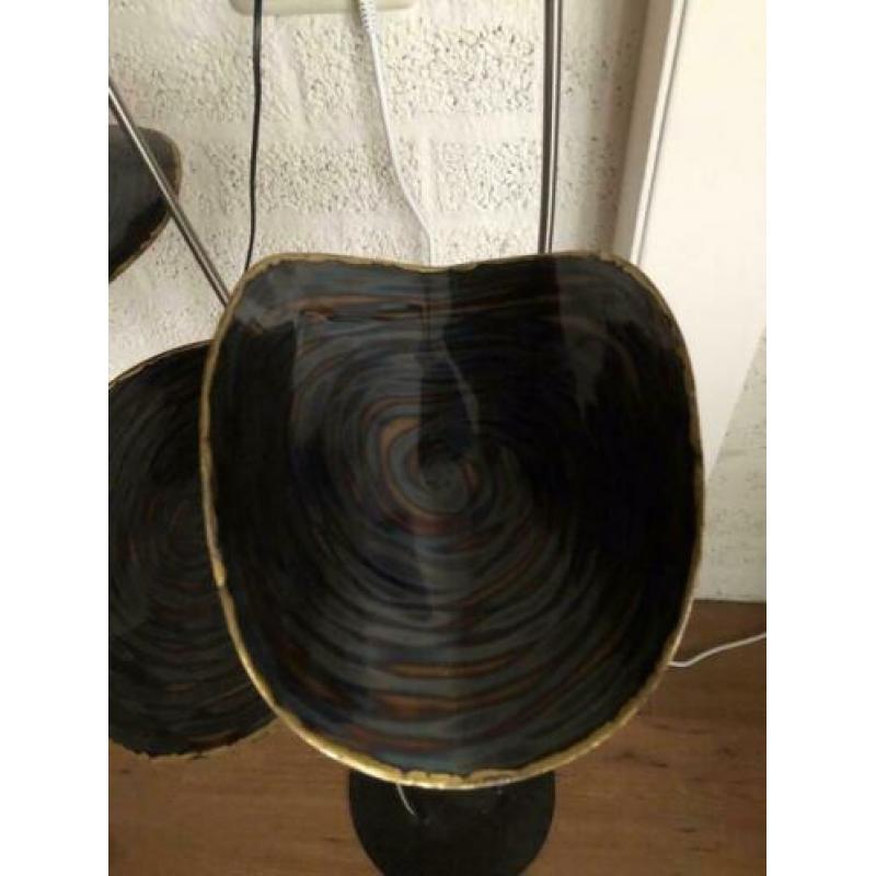 Prachtige metalen bladen met parelmoer afwerking-kunst