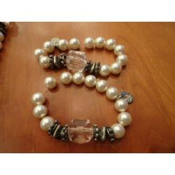 BIBA lange parel ketting met 2 bijpassende armbanden