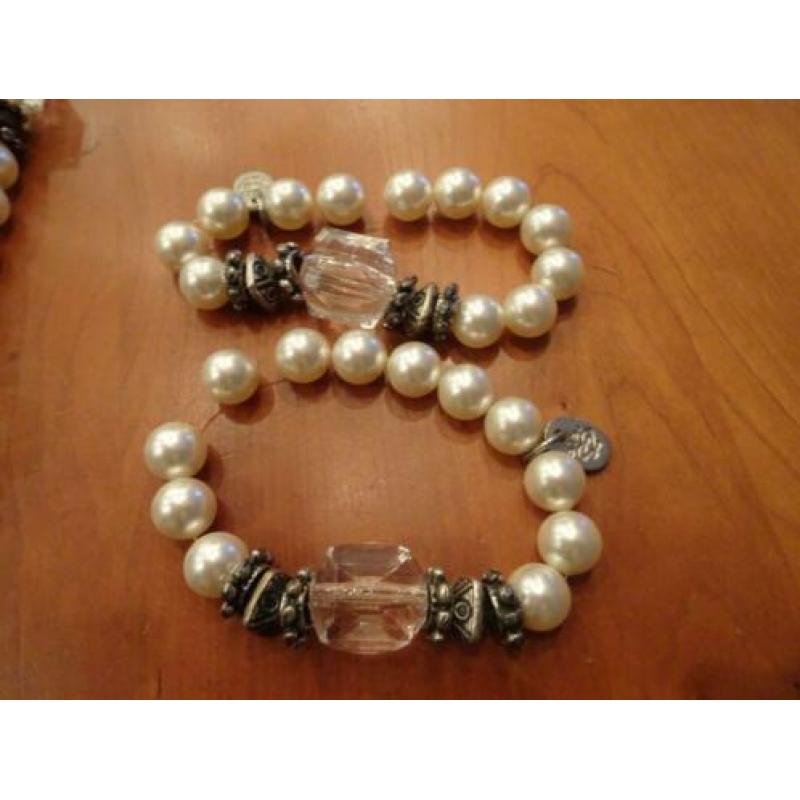 BIBA lange parel ketting met 2 bijpassende armbanden