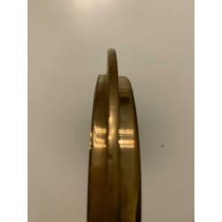 Massief koper patrijs raampje 15 cm doorsnee