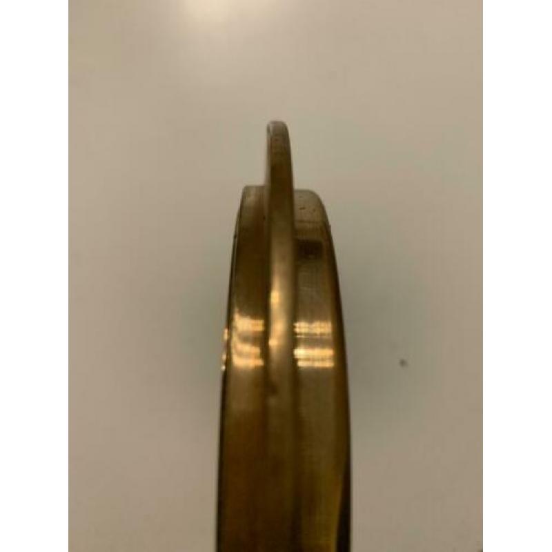 Massief koper patrijs raampje 15 cm doorsnee