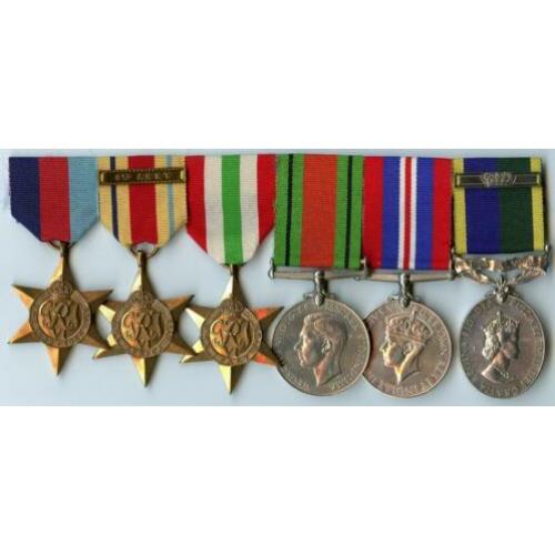 Medaille Set Sergeant Armoured Corps El-Alamein Anzio