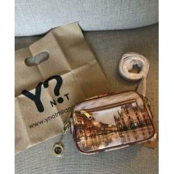 Dames tas van “Y not?” Milaan print - Nooit gebruikt