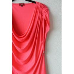 Felgekleurde nieuwe LIV tuniek, roze / oranje, maat XXL