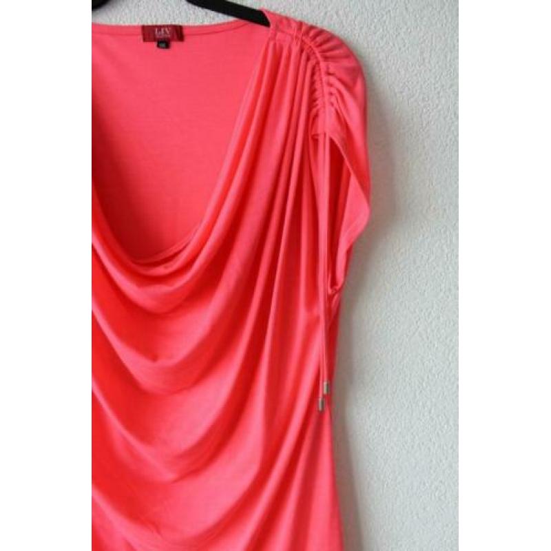 Felgekleurde nieuwe LIV tuniek, roze / oranje, maat XXL