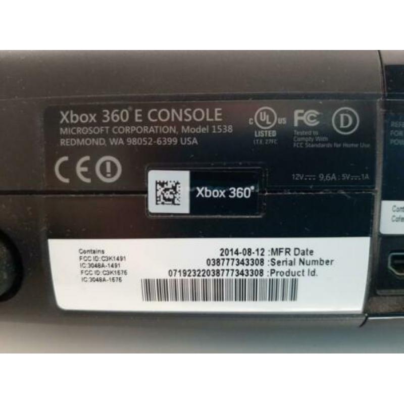 Xbox 360 slim model 1538 + netsnoer.Controler gratis erbij*