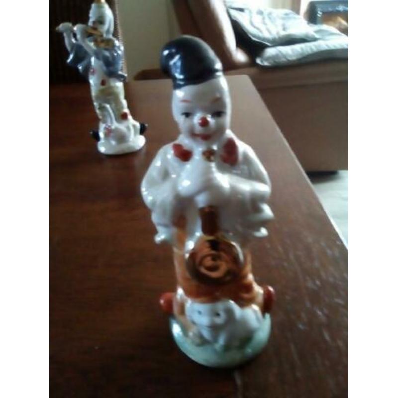Set van 5 clown s die muziek maken