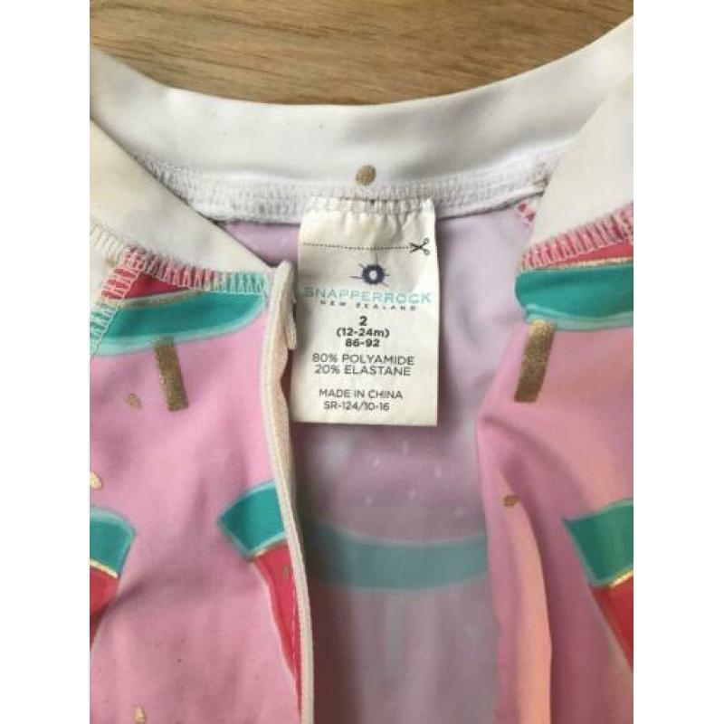 Snapperrock badpakje spf50 roze maat 86-92