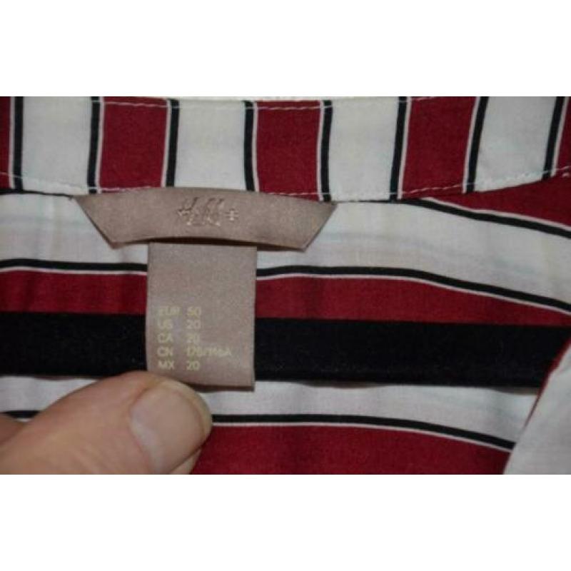 prachtige nieuwe lange gestreepte blouse maat 50 H&M plus