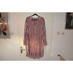 prachtige nieuwe lange gestreepte blouse maat 50 H&M plus