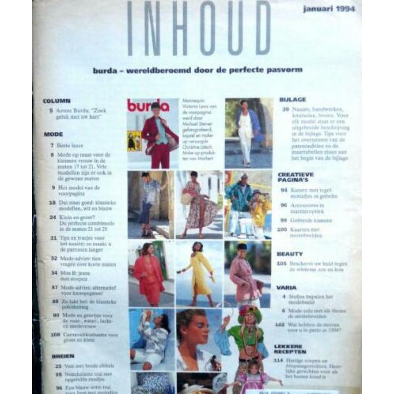 2 x BURDA jaren 90. januari en februari 1994 (carnaval)