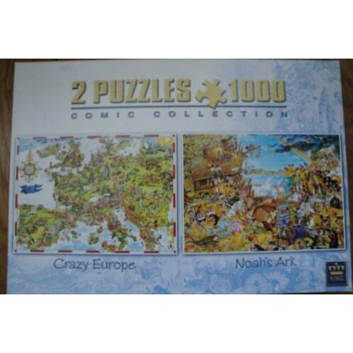 KING COLLECTION PUZZLES 2x 1.000stukjes voor 3.50euro